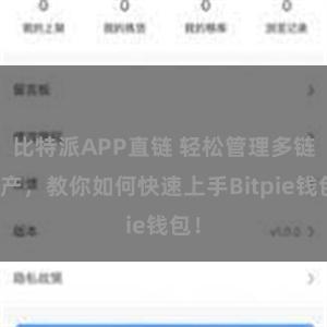 比特派APP直链 轻松管理多链资产，教你如何快速上手Bitpie钱包！