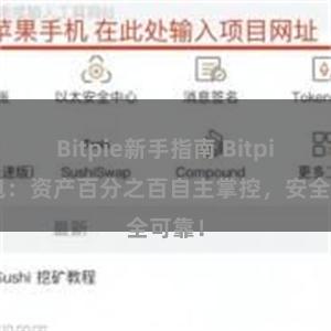 Bitpie新手指南 Bitpie钱包：资产百分之百自主掌控，安全可靠！