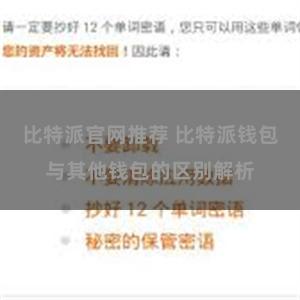 比特派官网推荐 比特派钱包与其他钱包的区别解析